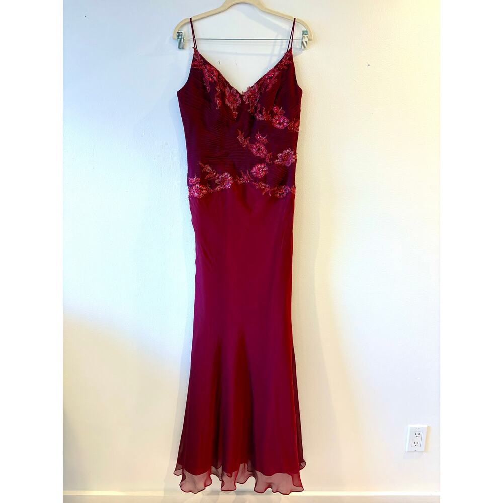 vintage y2k aftershock beaded silk gown - Picture 4 of 8